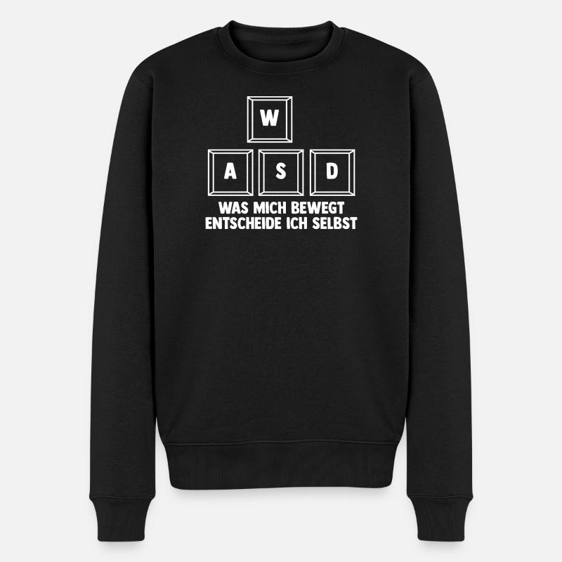 Zocken Computerspieler Zocker Gaming Gamer - Männer Premium Bio Pullover - Schwarz