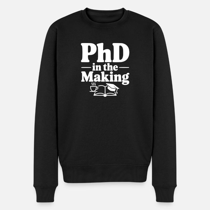 PhD in Entstehung - Männer Premium Bio Pullover - Schwarz