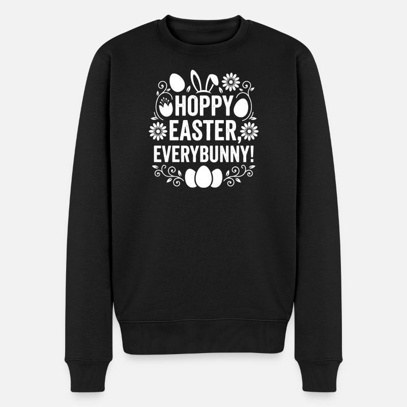 Hoppy Easter – All Easter Bunnies - Men's Premium Organic Jumper - black