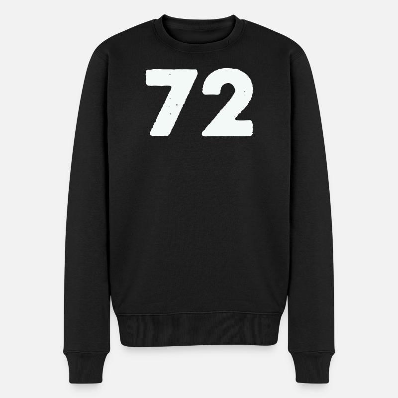 72 - Männer Premium Bio Pullover - Schwarz