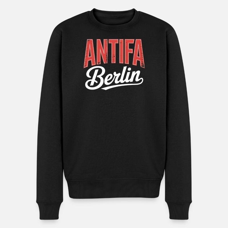 Antifa Berlin - Antifascist Tee - Men's Premium Organic Jumper - black