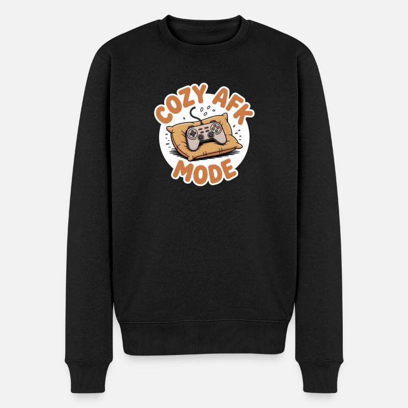 Snuggle Mode | Gamer Sofaspil - Økologisk premium-sweatshirt til mænd - sort