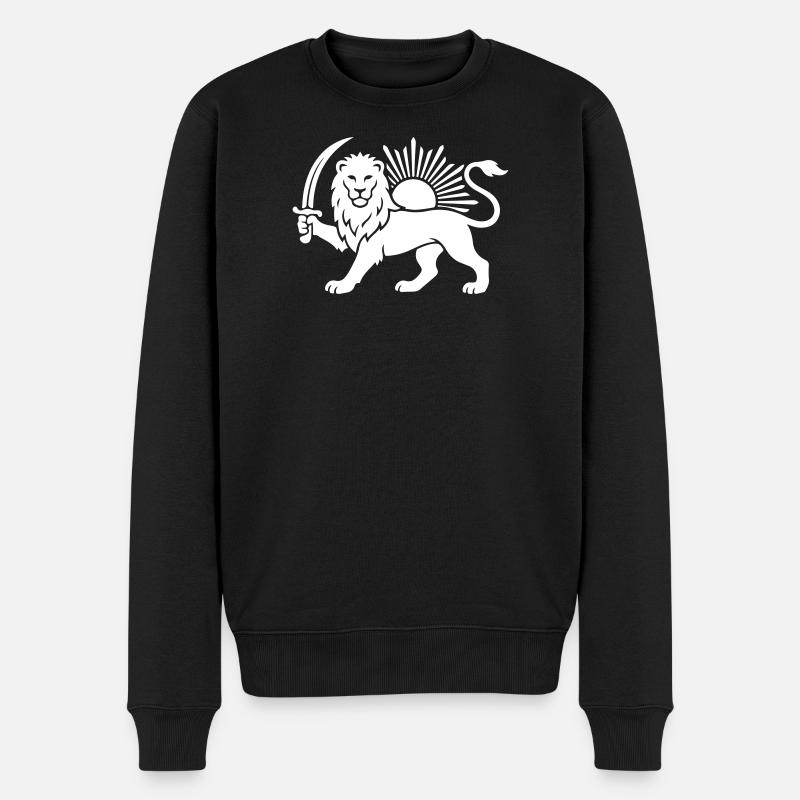Lion perse Perse Iran - Pull Premium bio Homme - noir