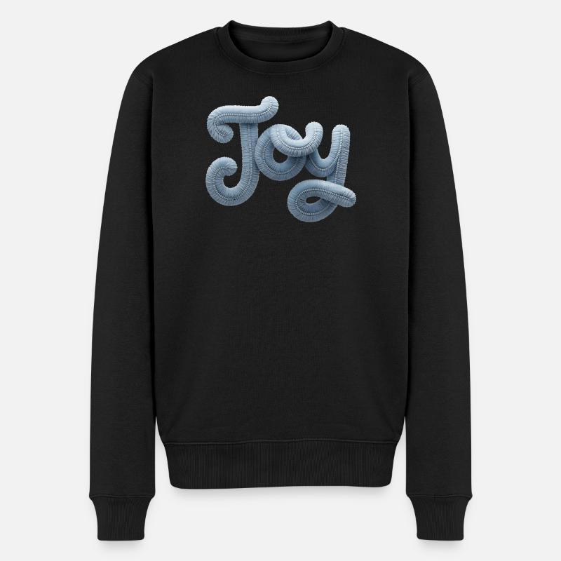 Joy Modern Patchwork Look - Men's Premium Organic Jumper - black