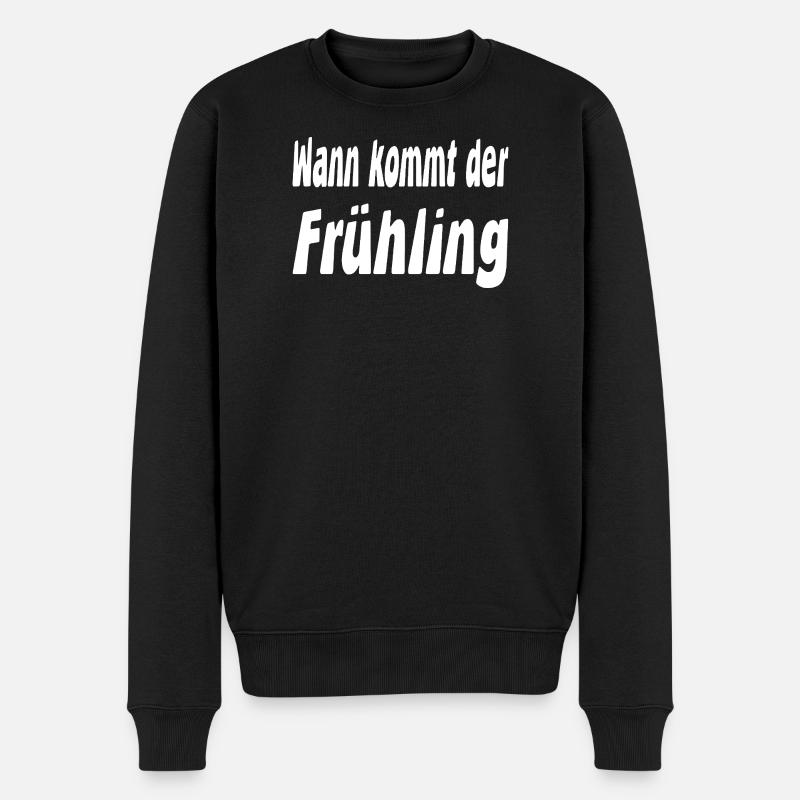Frühling - Männer Premium Bio Pullover - Schwarz