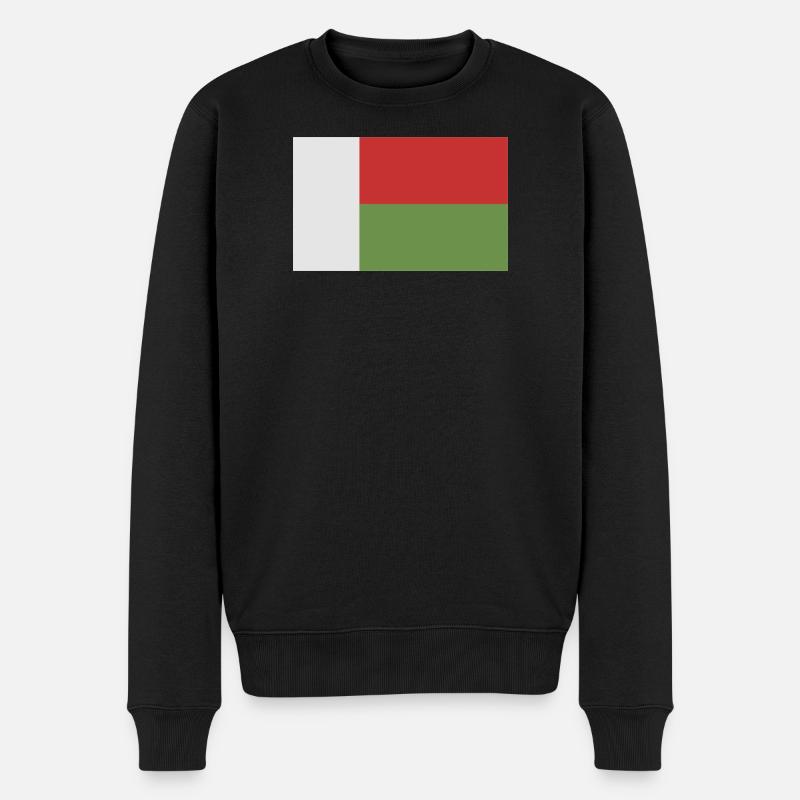 Madagaskar-Flagge - Männer Premium Bio Pullover - Schwarz
