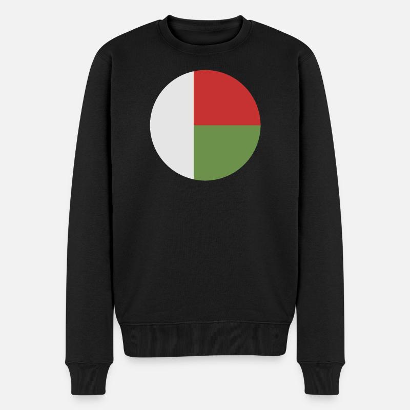 Drapeau rond de Madagascar - Pull Premium bio Homme - noir