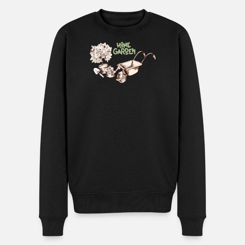 Haus Garten  - Männer Premium Bio Pullover - Schwarz