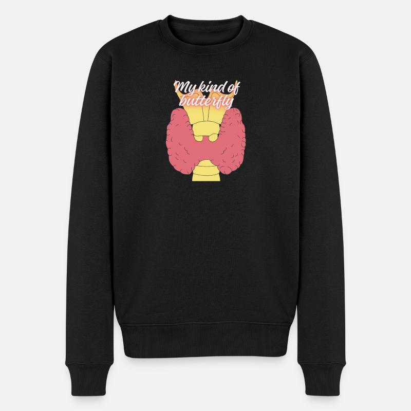 Meine Art Schmetterlingskunst - Männer Premium Bio Pullover - Schwarz
