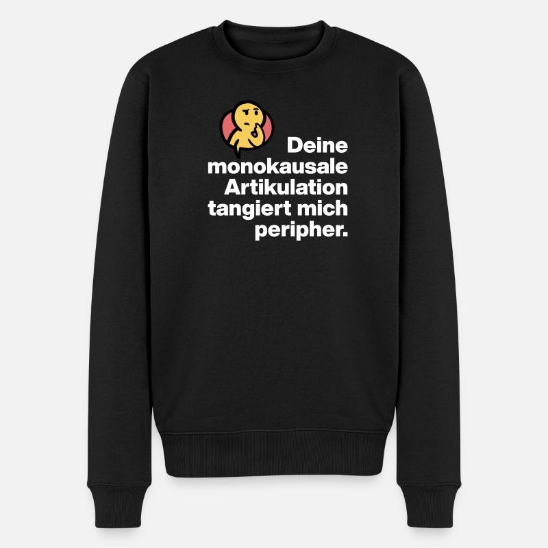 TON ARTICULATION MONOCAUSALE, SARCASME STUPIDE - Pull Premium bio Homme - noir
