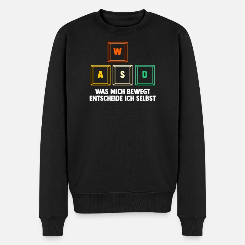Zocken Computerspieler Zocker Gaming Gamer - Männer Premium Bio Pullover - Schwarz