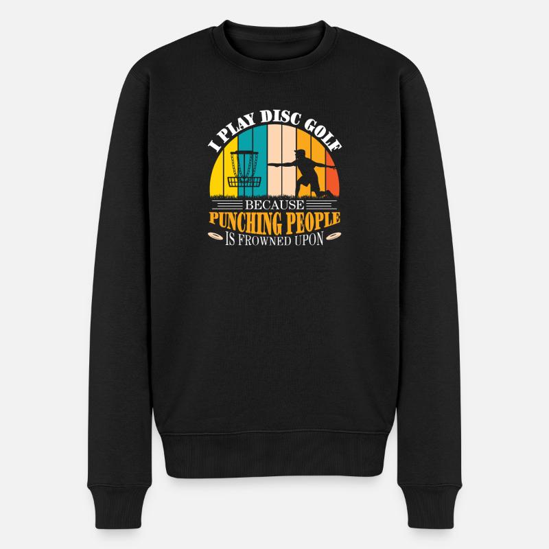 Disc Golf Geschenke Discgolf - Männer Premium Bio Pullover - Schwarz