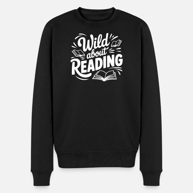 Passionné de lecture - Pull Premium bio Homme - noir