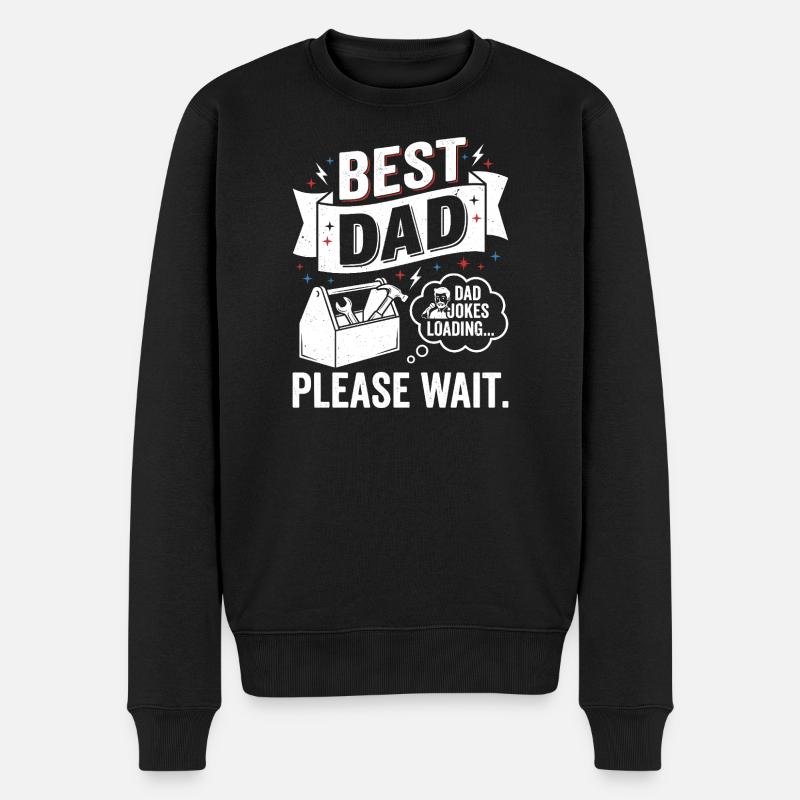 Best Dad: Loading Dad Jokes - Men's Premium Organic Jumper - black