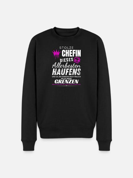 Stolze Chefin allerbester Haufen Chefin Geschenke - Men's Premium Organic Jumper - black
