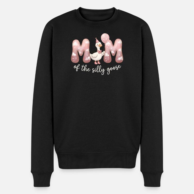 Mutter der Dummen Gans - Männer Premium Bio Pullover - Schwarz