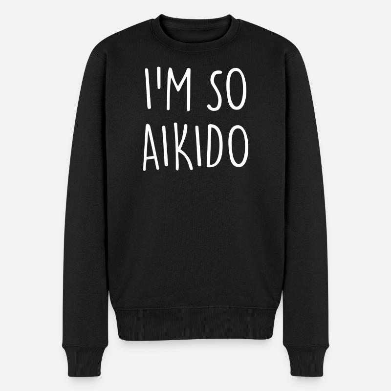 Aikido - Männer Premium Bio Pullover - Schwarz