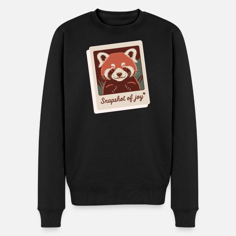Red Panda Snapshot Joy - Ekologisk premiumtröja herr - svart
