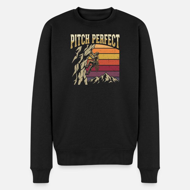 Escalade Parfaite Alpinisme Rétro - Pull Premium bio Homme - noir