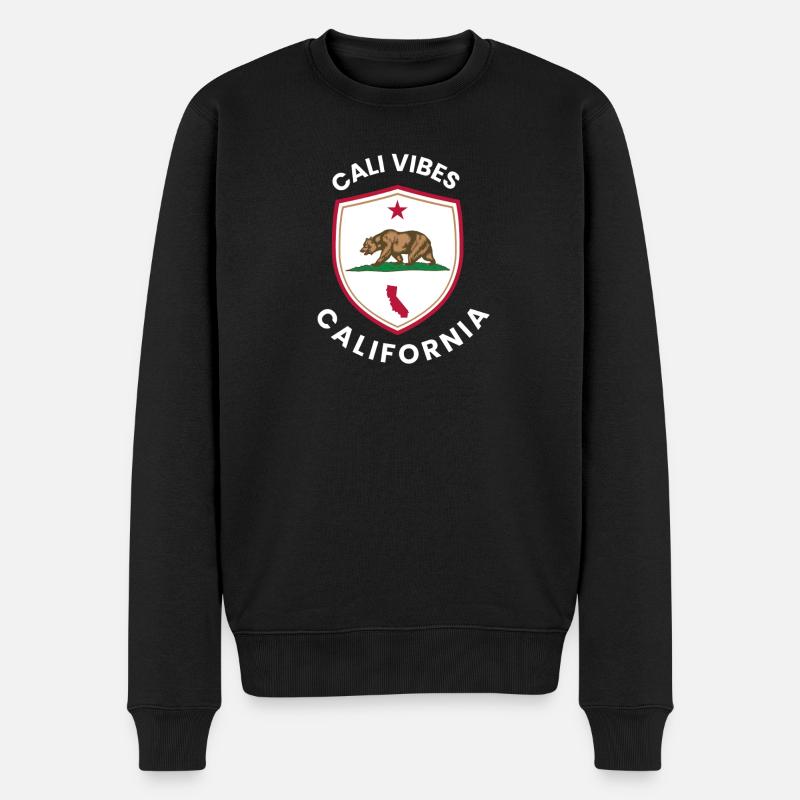 Cali Vibes California Shield - Pull Premium bio Homme - noir