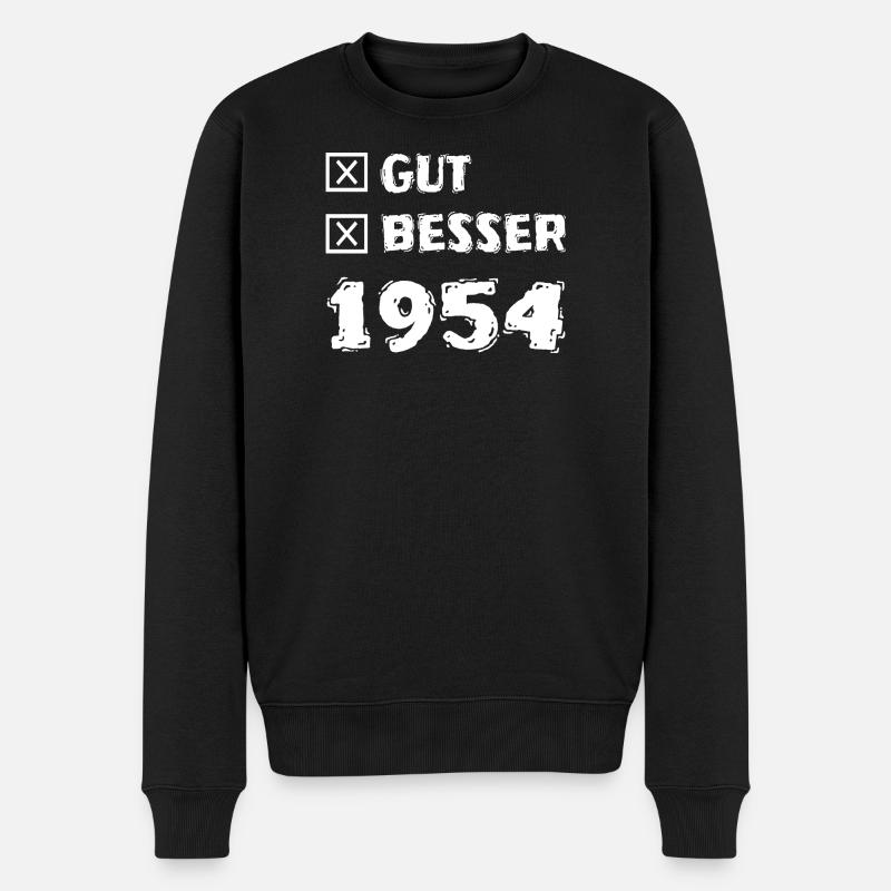 1954 - Männer Premium Bio Pullover - Schwarz
