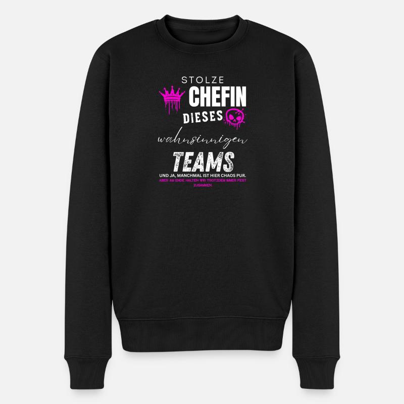 Stolze Chefin wahnsinniges Team Chefin Geschenke - Pull Premium bio Homme - noir