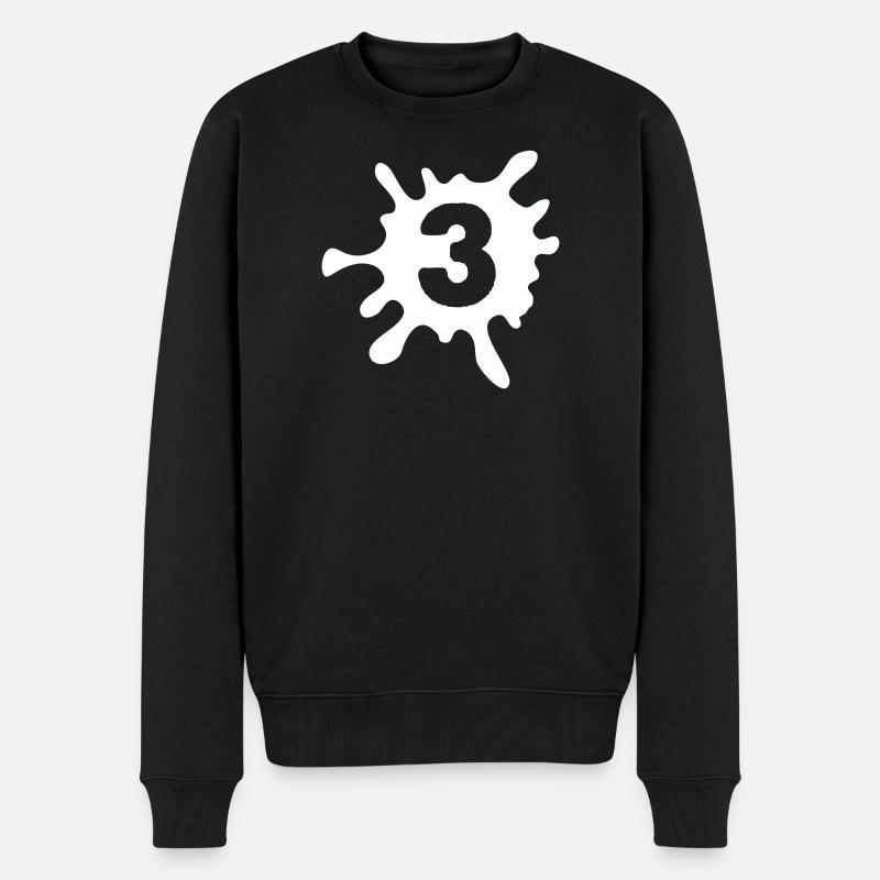 klecks_3- - Männer Premium Bio Pullover - Schwarz