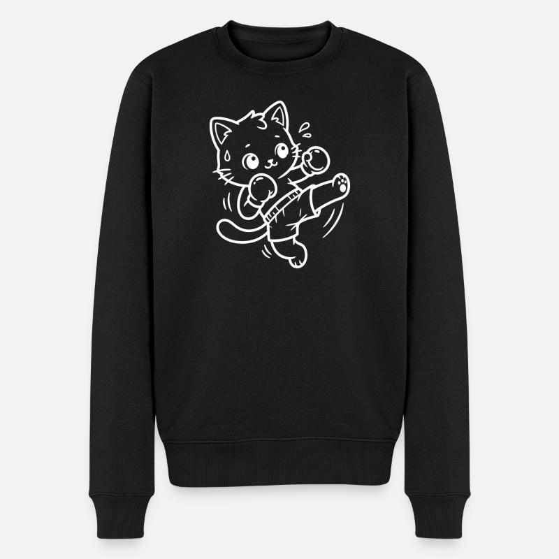 Kawaii Cat Kickboxing - Pull Premium bio Homme - noir