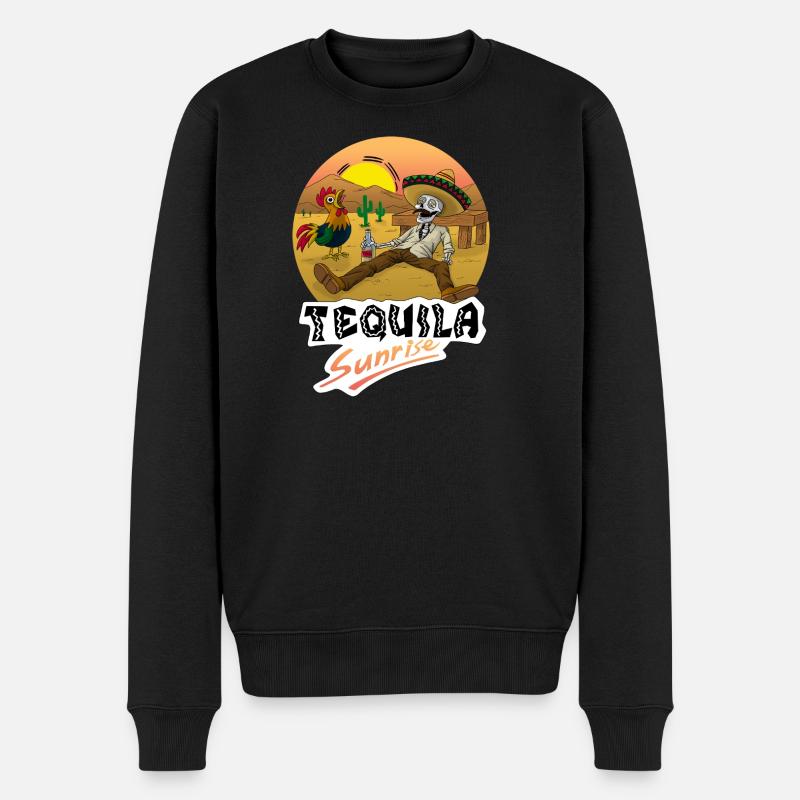 Tequila Sunrise - Männer Premium Bio Pullover - Schwarz