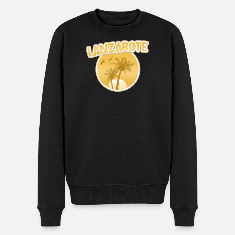 Geschenk für Lanzarote - Männer Premium Bio Pullover - Schwarz