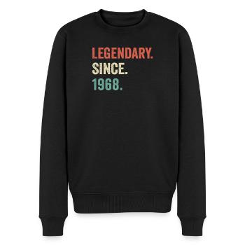 legendär seit 1968 - Männer Premium Bio Pullover - Schwarz - Vorne - Nico (187cm)