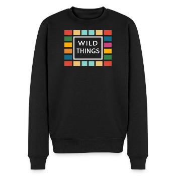 Wild Things Bunte Rahmen - Männer Premium Bio Pullover - Schwarz - Vorne - Nico (187cm)