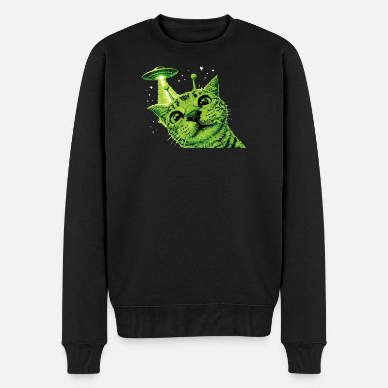 OVNI Alien Cat - Pull Premium bio Homme - noir