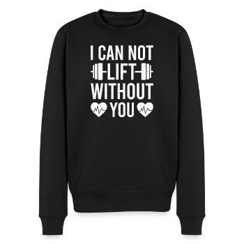 Bodybuilder en powerlifting sans lequel je ne peux pas faire de poids - Pull Premium bio Homme - noir - Devant - Nico (187cm)