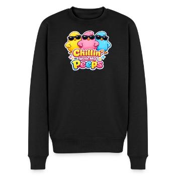 Relaxer avec mes gars Joyeuses Pâques Pâques Poussin - Pull Premium bio Homme - noir - Devant - Nico (187cm)