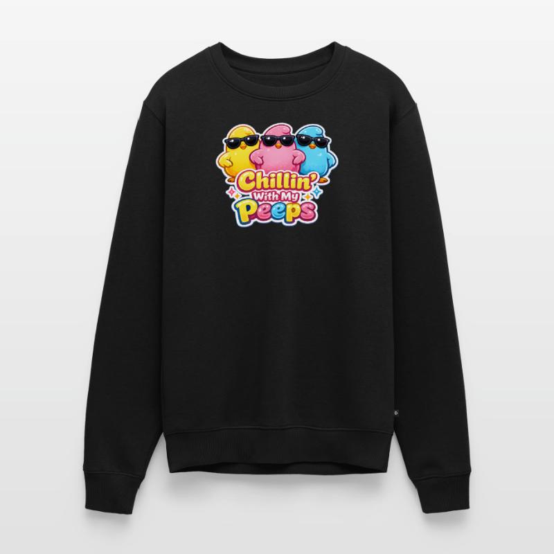Chillin with my Peeps Happy Easter Easter Chick Men's Premium Organic Jumper