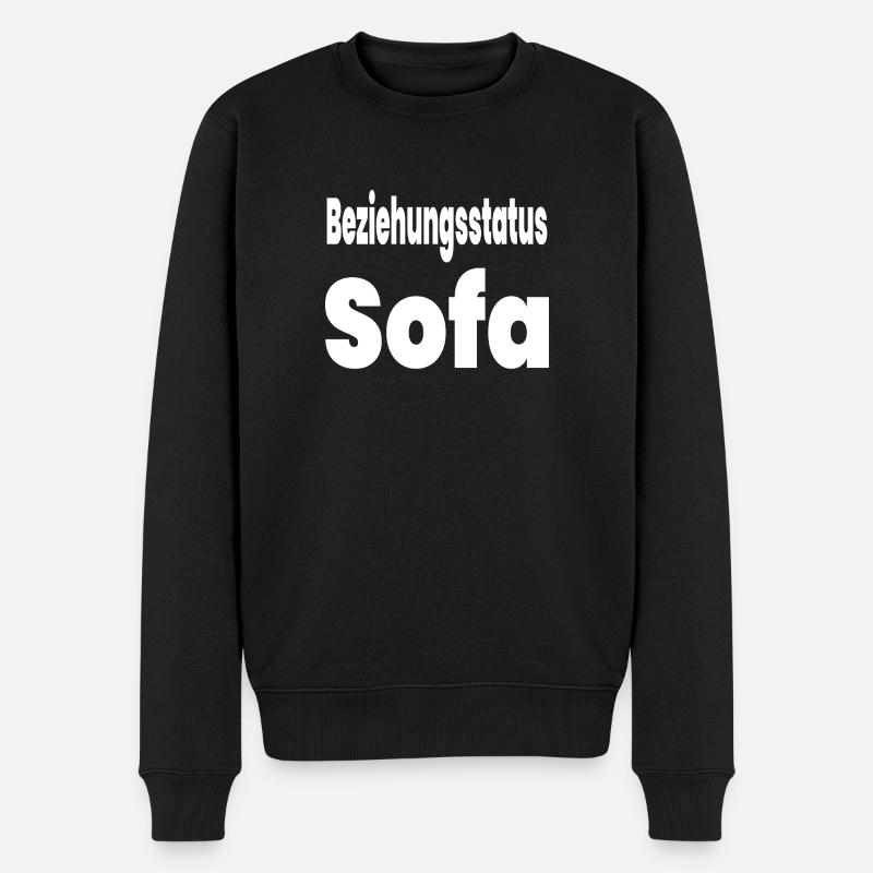 Sofa - Männer Premium Bio Pullover - Schwarz