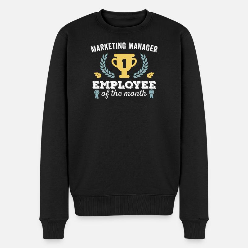Marketingleiter Mitarbeiter des Monats - Männer Premium Bio Pullover - Schwarz