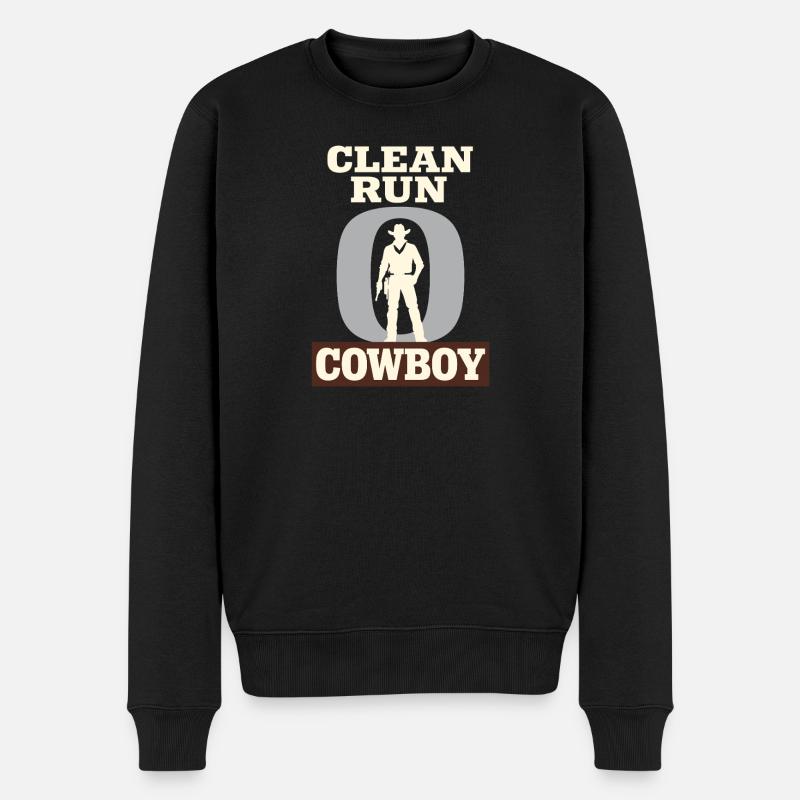 Shooter d’action cowboy. Shooter d’action cowboy - Pull Premium bio Homme - noir