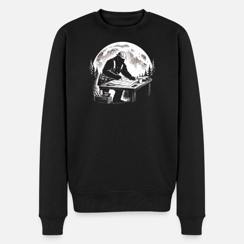 Bigfoot Architekt - Männer Premium Bio Pullover - Schwarz