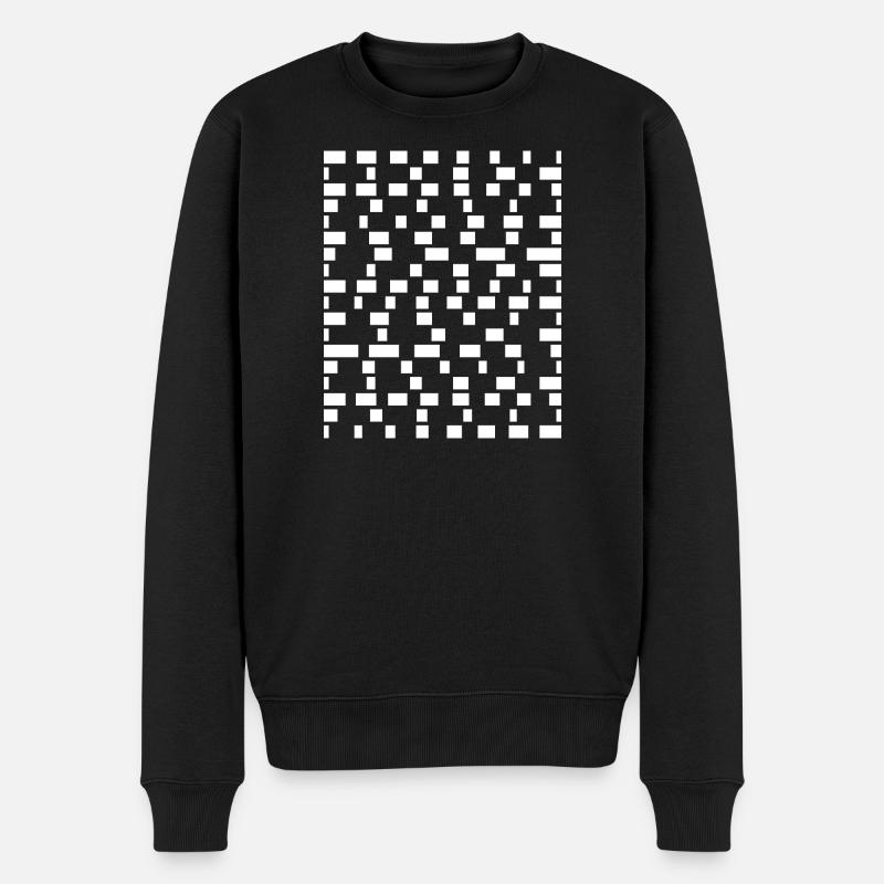 Grille de pixels monochrome - Pull Premium bio Homme - noir