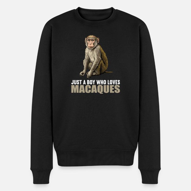 Macaque Macaque - Pull Premium bio Homme - noir