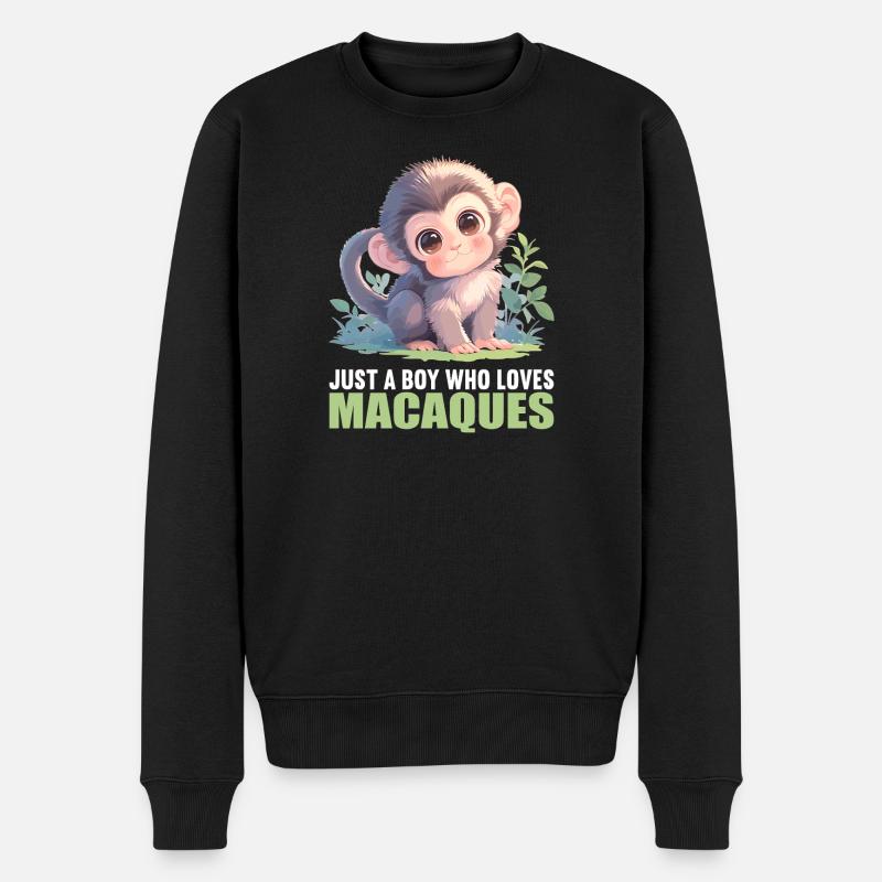 Macaque Macaque - Pull Premium bio Homme - noir