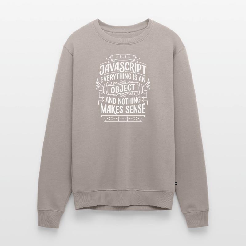 JavaScript: Everything is an object Men's Premium Organic Jumper