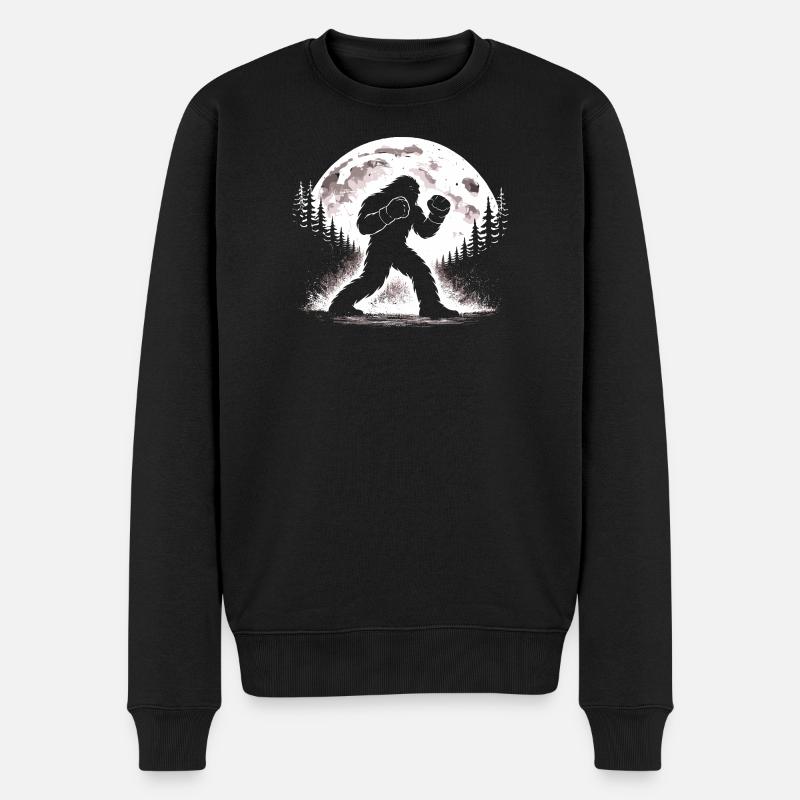 Bigfoot Boxer - Männer Premium Bio Pullover - Schwarz