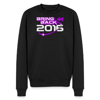 Bring 2016 Throwback Internet-Nostalgie zurück - Männer Premium Bio Pullover - Schwarz - Vorne - Nico (187cm)