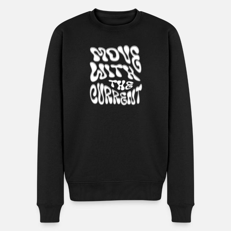 Évoluer avec le courant - Pull Premium bio Homme - noir