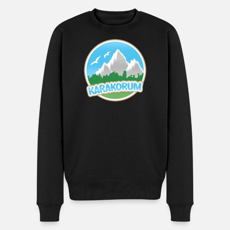 Le mont Karakoram - Pull Premium bio Homme - noir