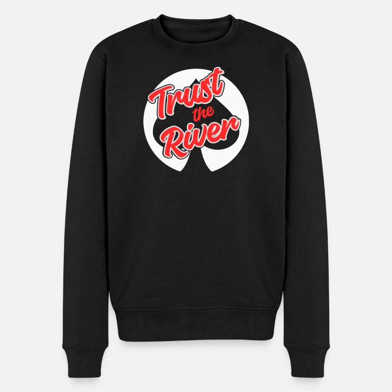 Poker -Trust_the_river - Pull Premium bio Homme - noir
