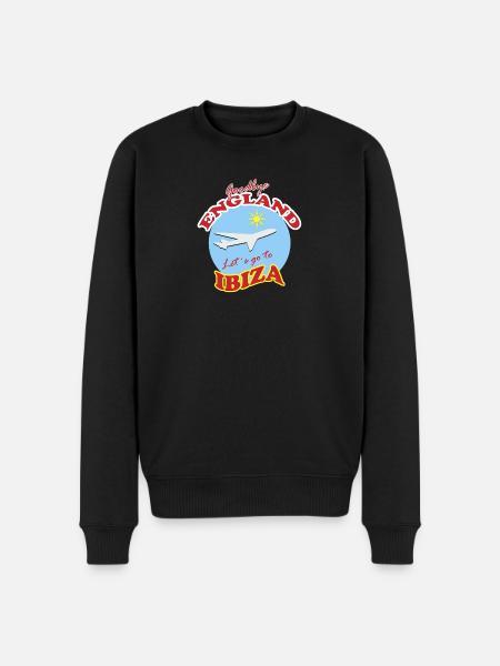 Farvel England Lad os tage til Ibiza - Økologisk premium-sweatshirt til mænd - sort